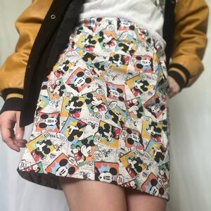 HANDMADE Colorful Cartoon Print Women's Skirt